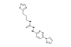Image of 1-[3-(1,2,4-oxadiazol-5-yl)propyl]-3-[(6-pyrazol-1-ylpyridazin-3-yl)amino]urea