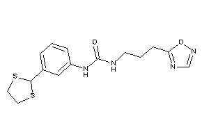 Image of 1-[3-(1,3-dithiolan-2-yl)phenyl]-3-[3-(1,2,4-oxadiazol-5-yl)propyl]urea