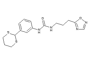 Image of 1-[3-(1,3-dithian-2-yl)phenyl]-3-[3-(1,2,4-oxadiazol-5-yl)propyl]urea