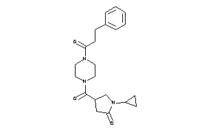1-cyclopropyl-4-(4-hydrocinnamoylpiperazine-1-carbonyl)-2-pyrrolidone