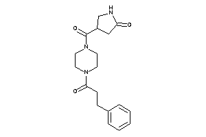 4-(4-hydrocinnamoylpiperazine-1-carbonyl)-2-pyrrolidone
