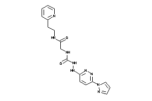 2-[[(6-pyrazol-1-ylpyridazin-3-yl)amino]carbamoylamino]-N-[2-(2-pyridyl)ethyl]acetamide