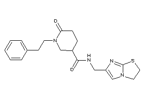 Image of N-(2,3-dihydroimidazo[2,1-b]thiazol-6-ylmethyl)-6-keto-1-phenethyl-nipecotamide