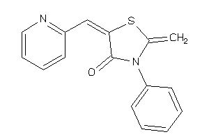 Image of 2-methylene-3-phenyl-5-(2-pyridylmethylene)thiazolidin-4-one
