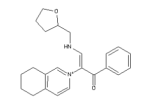 Image of 1-phenyl-3-(tetrahydrofurfurylamino)-2-(5,6,7,8-tetrahydroisoquinolin-2-ium-2-yl)prop-2-en-1-one