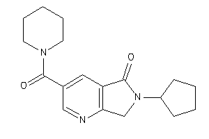 Image of 6-cyclopentyl-3-(piperidine-1-carbonyl)-7H-pyrrolo[3,4-b]pyridin-5-one