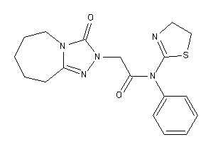 Image of 2-(3-keto-6,7,8,9-tetrahydro-5H-[1,2,4]triazolo[4,3-a]azepin-2-yl)-N-phenyl-N-(2-thiazolin-2-yl)acetamide