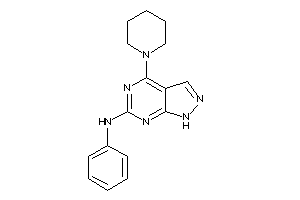 Image of Phenyl-(4-piperidino-1H-pyrazolo[3,4-d]pyrimidin-6-yl)amine