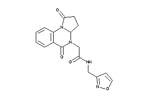 Image of 2-(1,5-diketo-3,3a-dihydro-2H-pyrrolo[1,2-a]quinazolin-4-yl)-N-(isoxazol-3-ylmethyl)acetamide