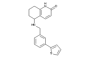 5-[[3-(2-thienyl)benzyl]amino]-5,6,7,8-tetrahydro-1H-quinolin-2-one