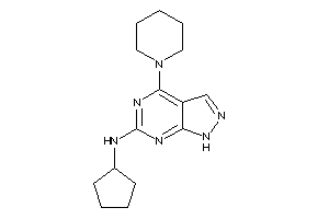 Image of Cyclopentyl-(4-piperidino-1H-pyrazolo[3,4-d]pyrimidin-6-yl)amine