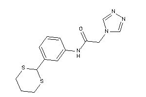 Image of N-[3-(1,3-dithian-2-yl)phenyl]-2-(1,2,4-triazol-4-yl)acetamide