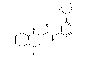 Image of N-[3-(1,3-dithiolan-2-yl)phenyl]-4-keto-1H-quinoline-2-carboxamide