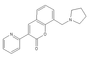 3-(2-pyridyl)-8-(pyrrolidinomethyl)coumarin