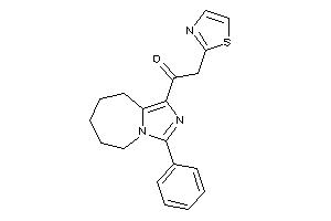 Image of 1-(3-phenyl-6,7,8,9-tetrahydro-5H-imidazo[1,5-a]azepin-1-yl)-2-thiazol-2-yl-ethanone