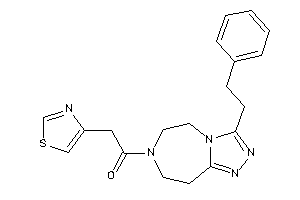 1-(3-phenethyl-5,6,8,9-tetrahydro-[1,2,4]triazolo[3,4-g][1,4]diazepin-7-yl)-2-thiazol-4-yl-ethanone