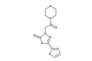 3-(2-keto-2-thiomorpholino-ethyl)-5-(2-thienyl)-1,3,4-oxadiazol-2-one