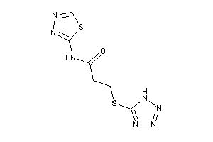 Image of 3-(1H-tetrazol-5-ylthio)-N-(1,3,4-thiadiazol-2-yl)propionamide