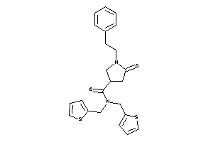 Image of 5-keto-1-phenethyl-N,N-bis(2-thenyl)pyrrolidine-3-carboxamide