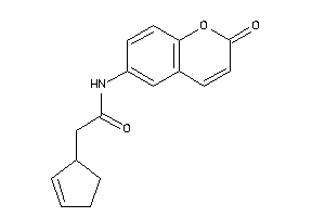 2-cyclopent-2-en-1-yl-N-(2-ketochromen-6-yl)acetamide