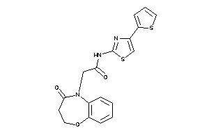 Image of 2-(4-keto-2,3-dihydro-1,5-benzoxazepin-5-yl)-N-[4-(2-thienyl)thiazol-2-yl]acetamide