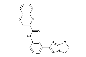 Image of N-[3-(2,3-dihydroimidazo[2,1-b]thiazol-6-yl)phenyl]-2,3-dihydro-1,4-benzodioxine-3-carboxamide