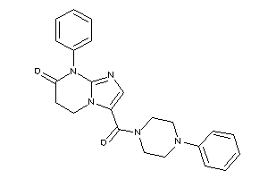 8-phenyl-3-(4-phenylpiperazine-1-carbonyl)-5,6-dihydroimidazo[1,2-a]pyrimidin-7-one
