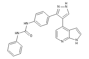 Image of 1-phenyl-3-[4-[4-(1H-pyrrolo[2,3-b]pyridin-4-yl)-1H-pyrazol-3-yl]phenyl]urea