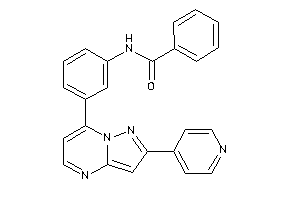 Image of N-[3-[2-(4-pyridyl)pyrazolo[1,5-a]pyrimidin-7-yl]phenyl]benzamide