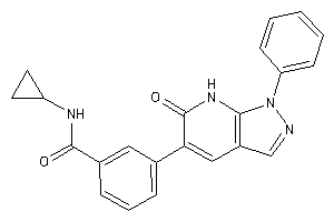 N-cyclopropyl-3-(6-keto-1-phenyl-7H-pyrazolo[3,4-b]pyridin-5-yl)benzamide