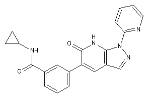 N-cyclopropyl-3-[6-keto-1-(2-pyridyl)-7H-pyrazolo[3,4-b]pyridin-5-yl]benzamide
