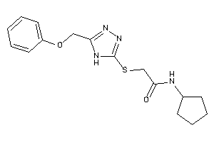 N-cyclopentyl-2-[[5-(phenoxymethyl)-4H-1,2,4-triazol-3-yl]thio]acetamide