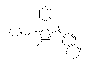 4-(2,3-dihydro-1,4-benzodioxine-6-carbonyl)-5-(4-pyridyl)-1-(2-pyrrolidinoethyl)-3-pyrrolin-2-one