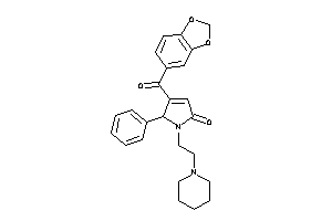 Image of 5-phenyl-1-(2-piperidinoethyl)-4-piperonyloyl-3-pyrrolin-2-one