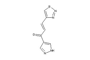 1-(1H-pyrazol-4-yl)-3-(thiadiazol-4-yl)prop-2-en-1-one