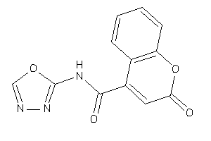 Image of 2-keto-N-(1,3,4-oxadiazol-2-yl)chromene-4-carboxamide