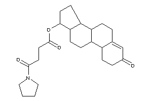 Image of 4-keto-4-pyrrolidino-butyric Acid (3-keto-1,2,6,7,8,9,10,11,12,13,14,15,16,17-tetradecahydrocyclopenta[a]phenanthren-17-yl) Ester