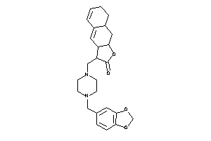 3-[(4-piperonylpiperazino)methyl]-3a,7,8,8a,9,9a-hexahydro-3H-benzo[f]benzofuran-2-one