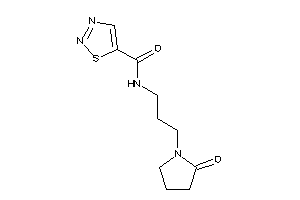 Image of N-[3-(2-ketopyrrolidino)propyl]thiadiazole-5-carboxamide
