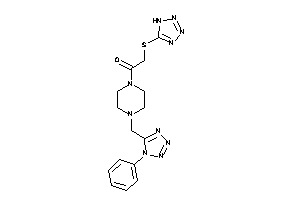 Image of 1-[4-[(1-phenyltetrazol-5-yl)methyl]piperazino]-2-(1H-tetrazol-5-ylthio)ethanone