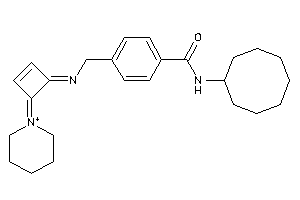 Image of N-cyclooctyl-4-[[(4-piperidin-1-ium-1-ylidenecyclobut-2-en-1-ylidene)amino]methyl]benzamide