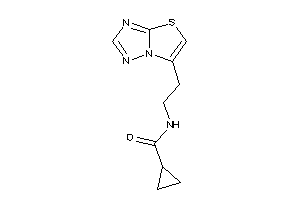 Image of N-(2-thiazolo[2,3-e][1,2,4]triazol-6-ylethyl)cyclopropanecarboxamide