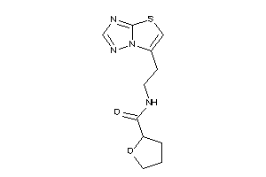 N-(2-thiazolo[2,3-e][1,2,4]triazol-6-ylethyl)tetrahydrofuran-2-carboxamide