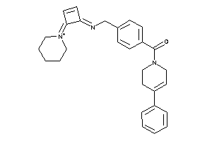 Image of (4-phenyl-3,6-dihydro-2H-pyridin-1-yl)-[4-[[(4-piperidin-1-ium-1-ylidenecyclobut-2-en-1-ylidene)amino]methyl]phenyl]methanone
