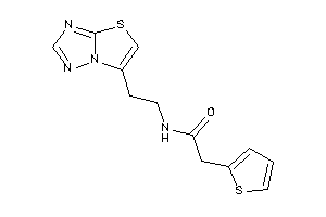 N-(2-thiazolo[2,3-e][1,2,4]triazol-6-ylethyl)-2-(2-thienyl)acetamide