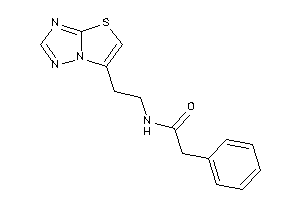 2-phenyl-N-(2-thiazolo[2,3-e][1,2,4]triazol-6-ylethyl)acetamide