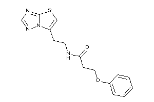 3-phenoxy-N-(2-thiazolo[2,3-e][1,2,4]triazol-6-ylethyl)propionamide