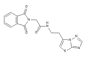 Image of 2-phthalimido-N-(2-thiazolo[2,3-e][1,2,4]triazol-6-ylethyl)acetamide