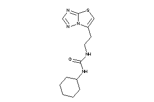 Image of 1-cyclohexyl-3-(2-thiazolo[2,3-e][1,2,4]triazol-6-ylethyl)urea