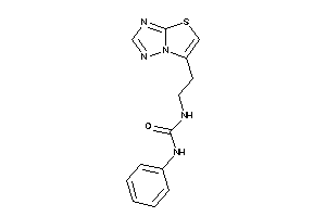 1-phenyl-3-(2-thiazolo[2,3-e][1,2,4]triazol-6-ylethyl)urea